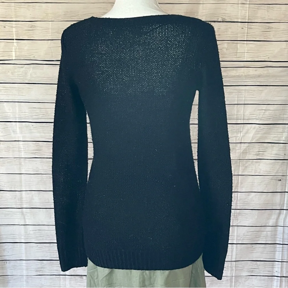 Lauren Conrad Black Sweater with White Heart Details - Picture 4 of 8